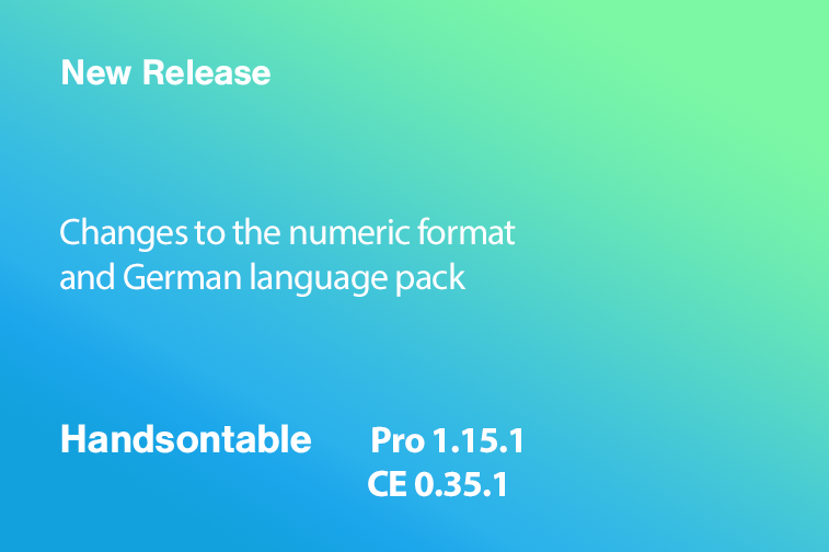 Handsontable Pro 1.15.1 (CE 0.35.1) released