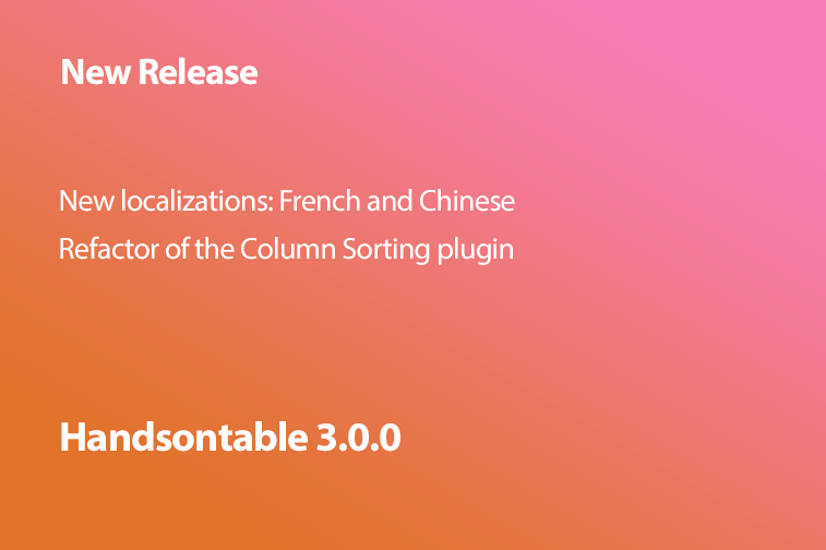 Handsontable 3.0.0 is now available
