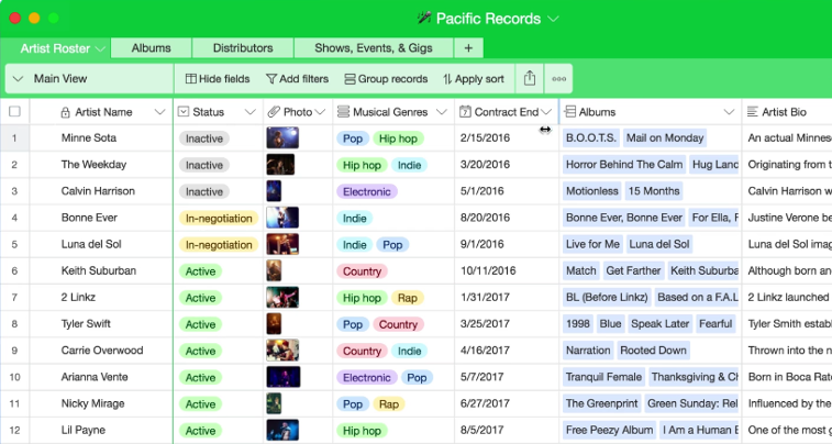 Best Online Spreadsheets for 2017: Airtable