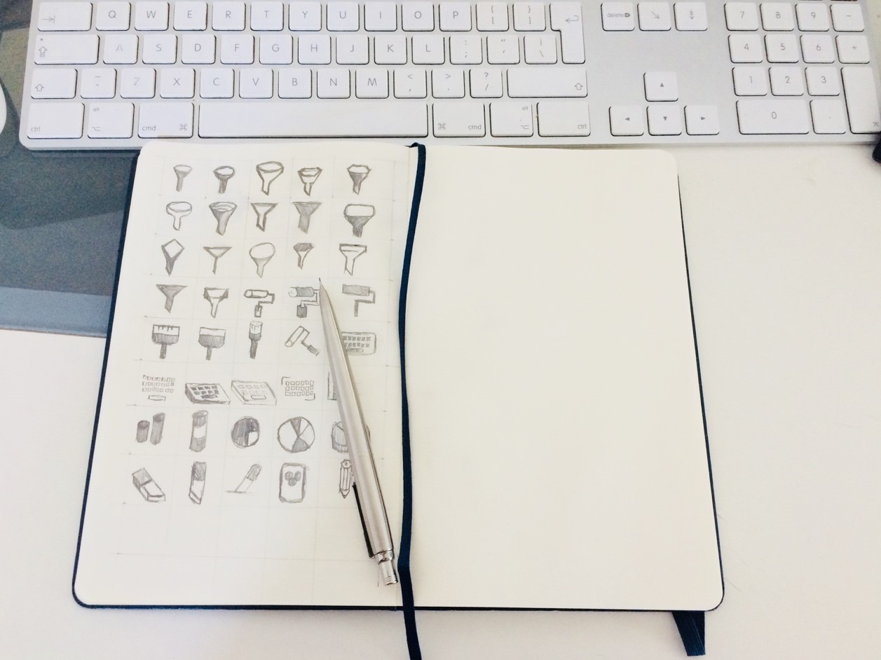 Hand-drawn sample icons