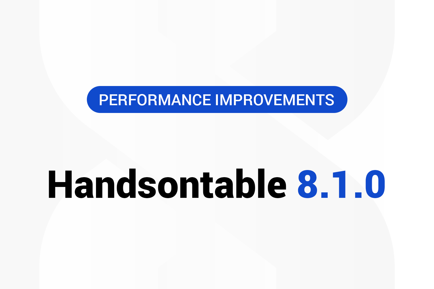 Handsontable 8.1.0 has been released