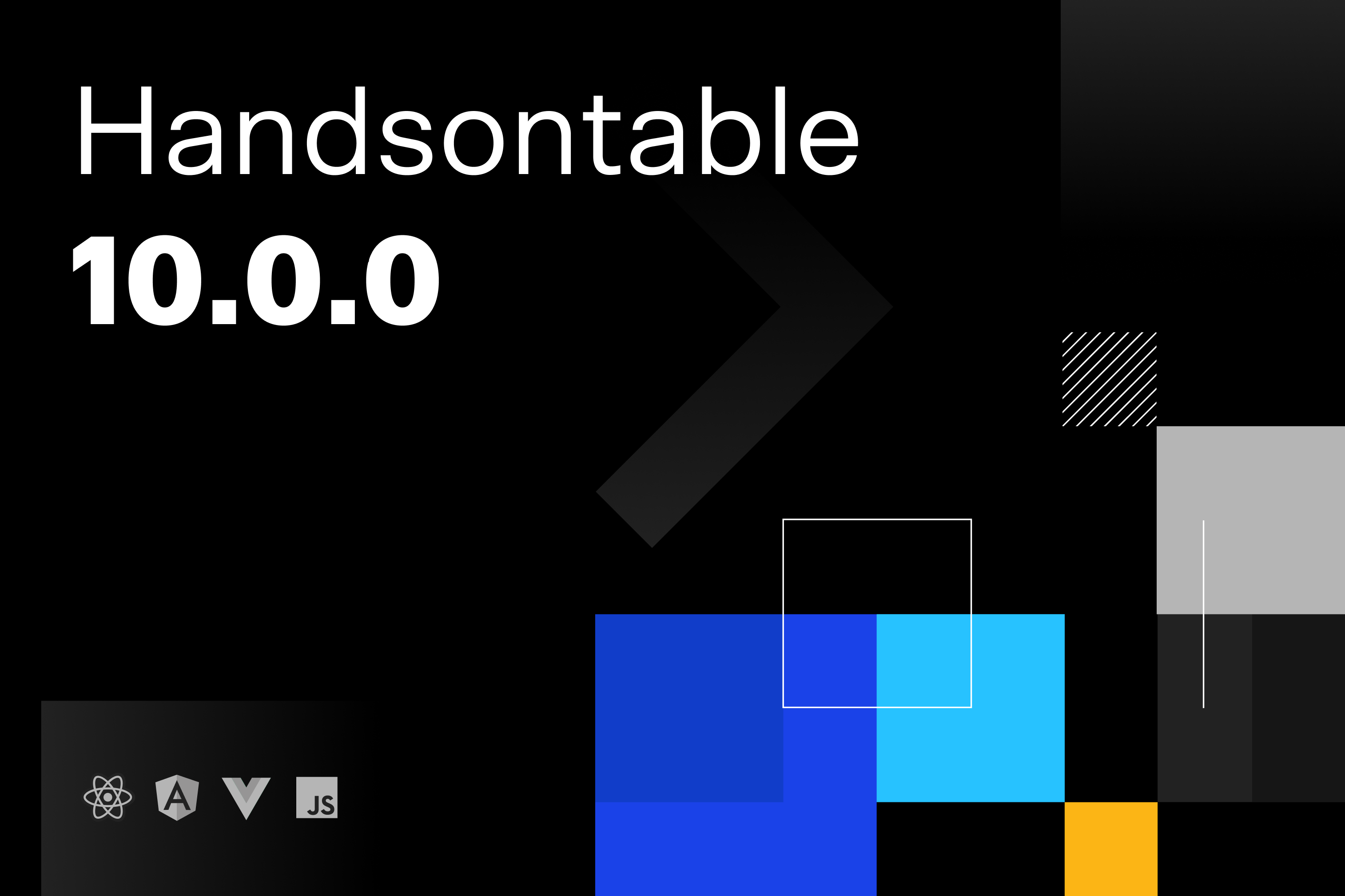 Handsontable 10.0.0 release graphic