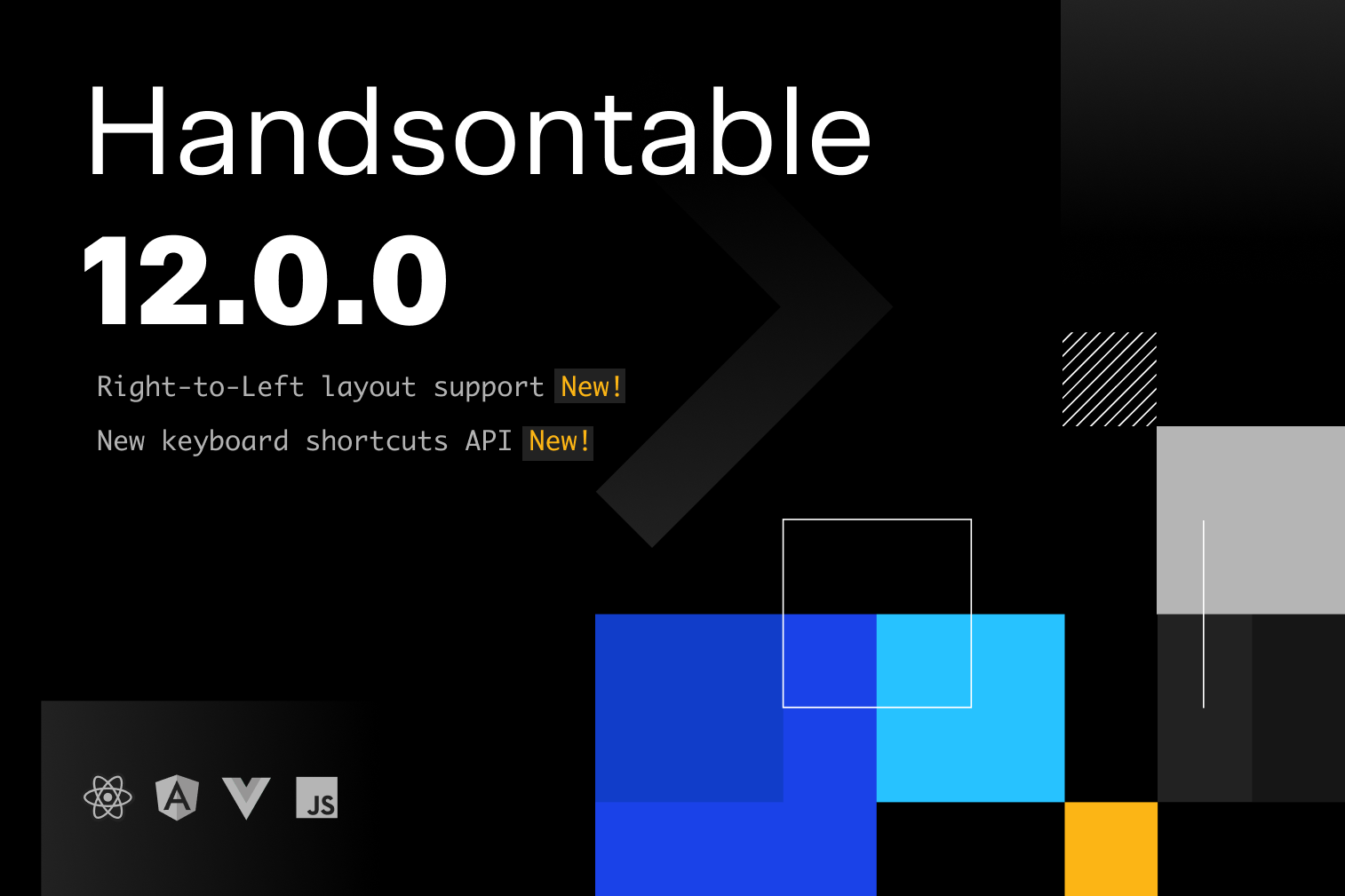 Handsontable 12.0.0: RTL support, and a new keyboard shortcuts API