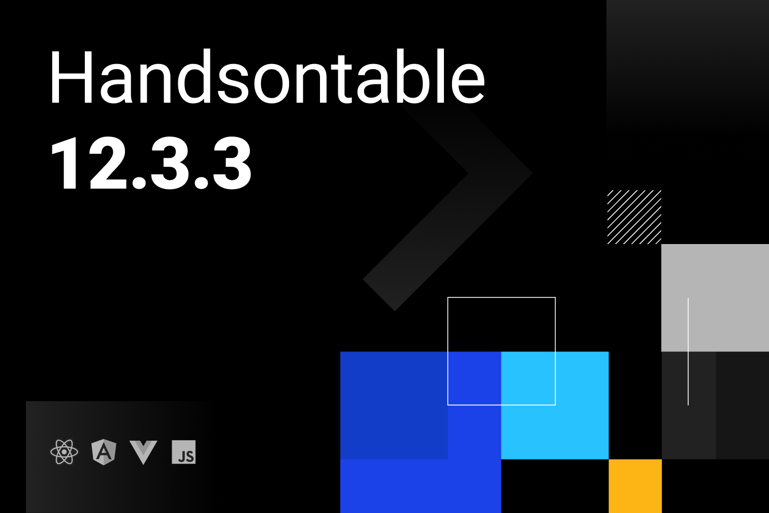 Illustration for a blog post - Handsontable 12.3.3: Better support for React 18 and large data sets