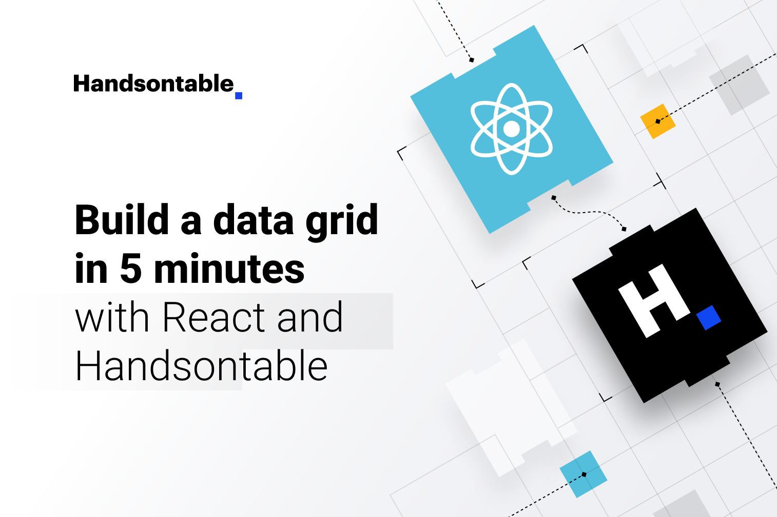 Illustration for a blog post - - Build a data grid in 5 minutes with React and Handsontable
