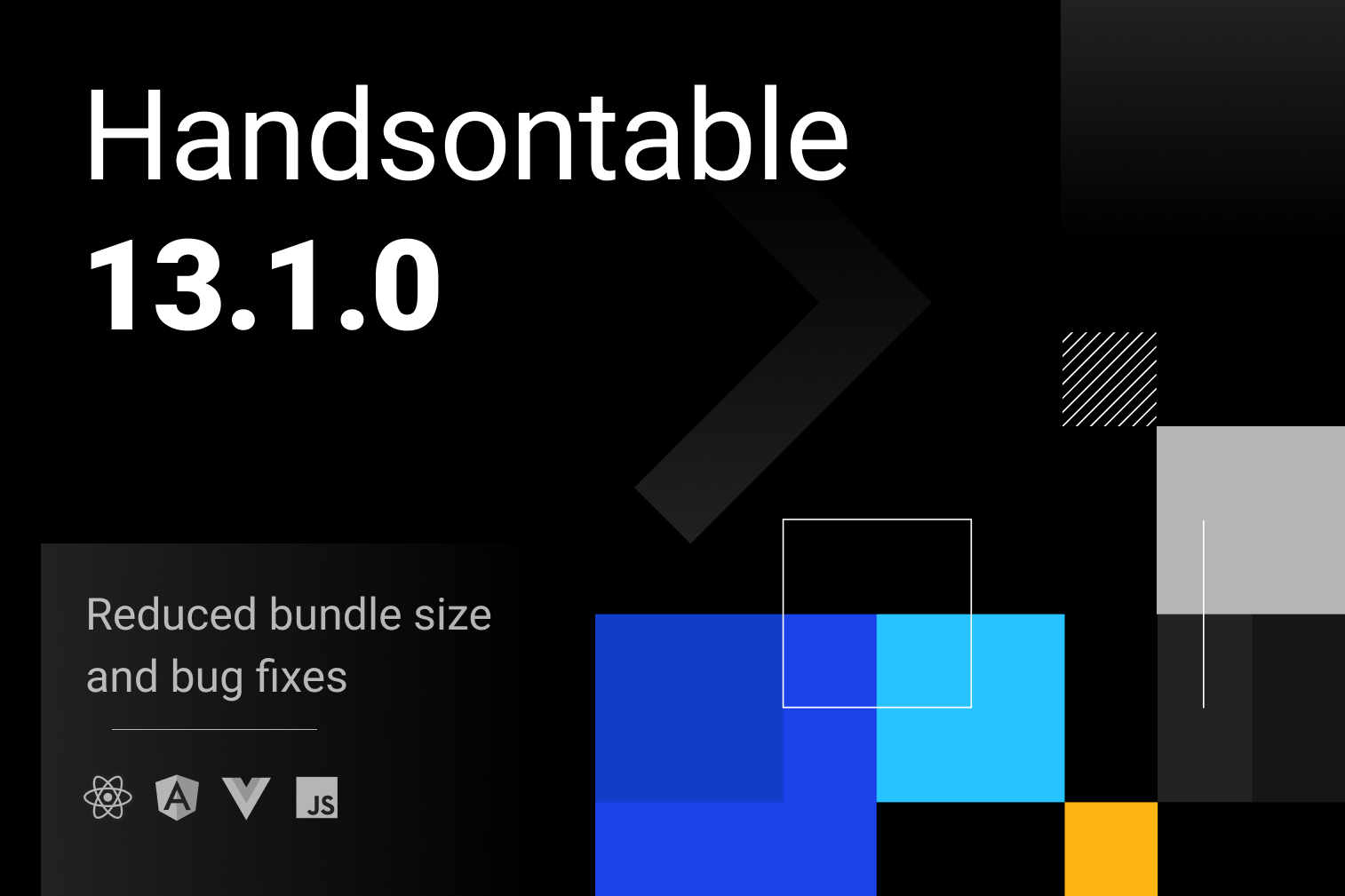 Handsontable 13.1.0: Reduced bundle size and bug fixes