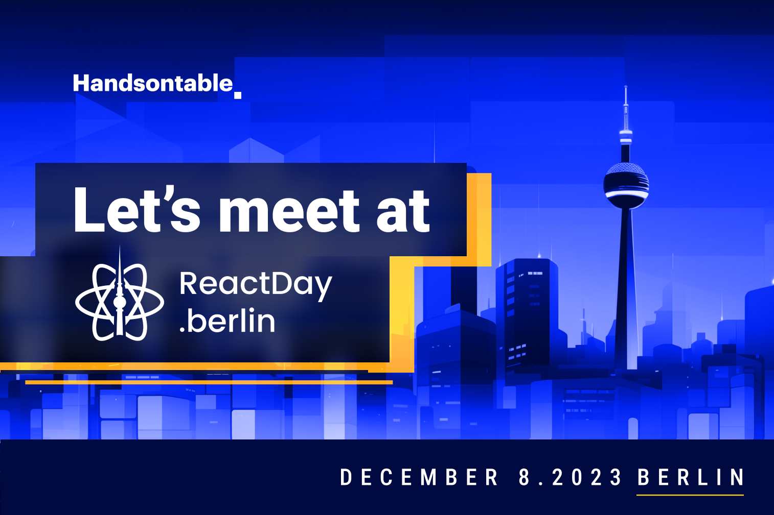 Join Handsontable at React Day Berlin 2023