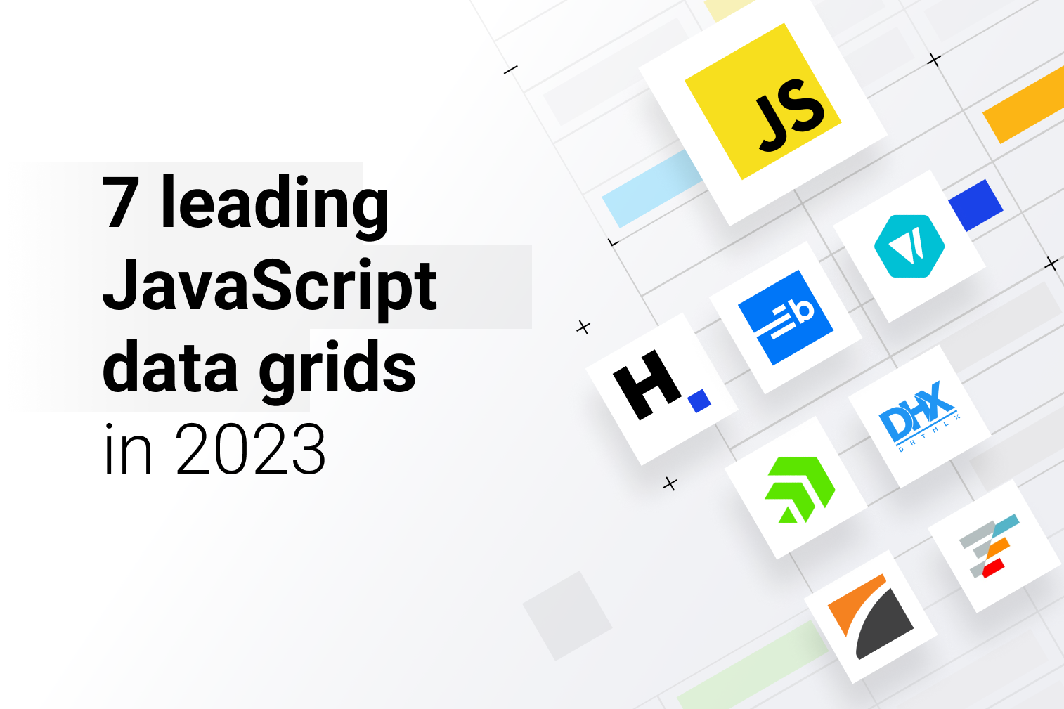 graphic showing the blog post's title: leading javascript data grids in 2023