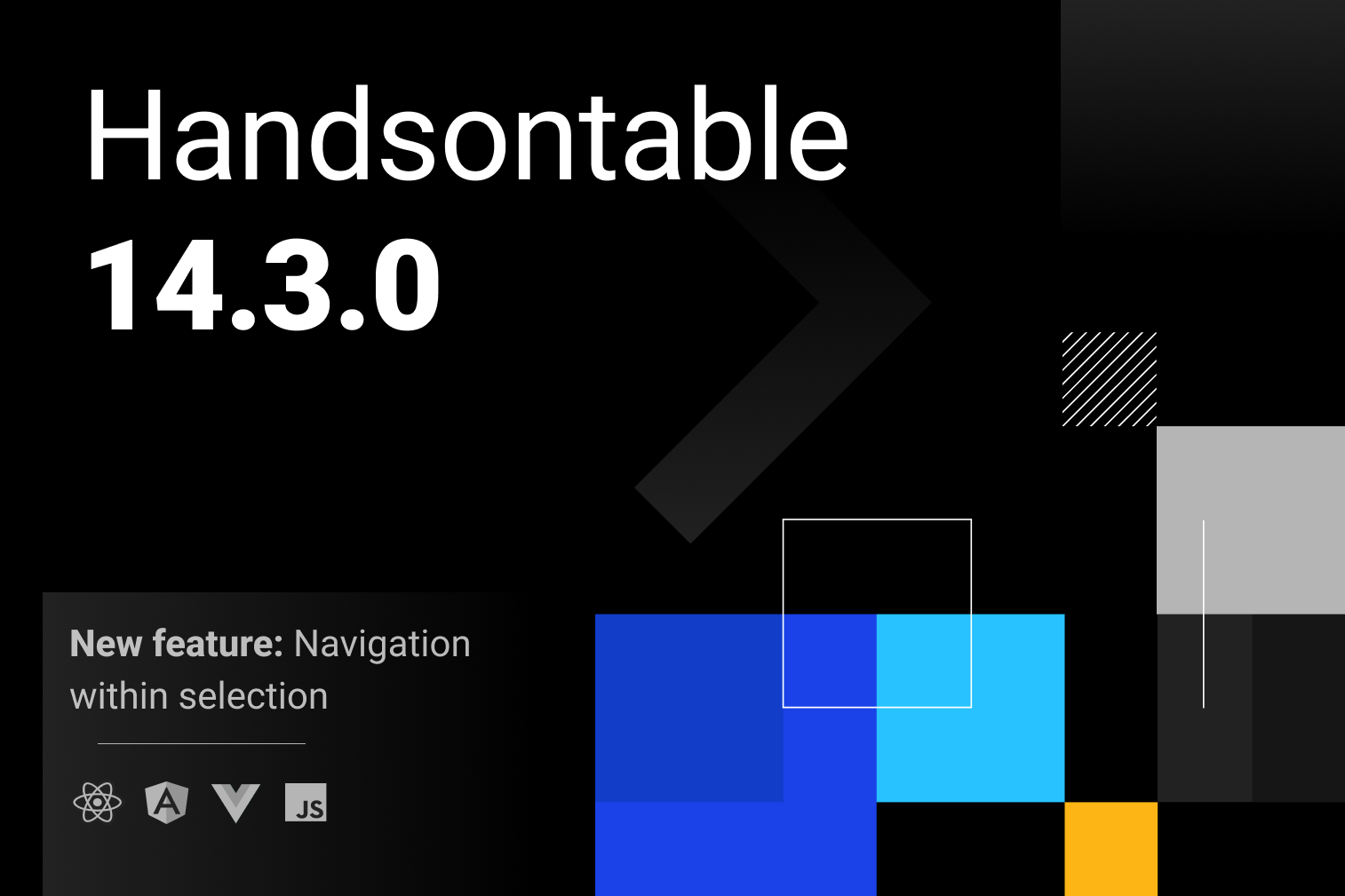 Handsontable 14.3.0: Navigation within data grid selection