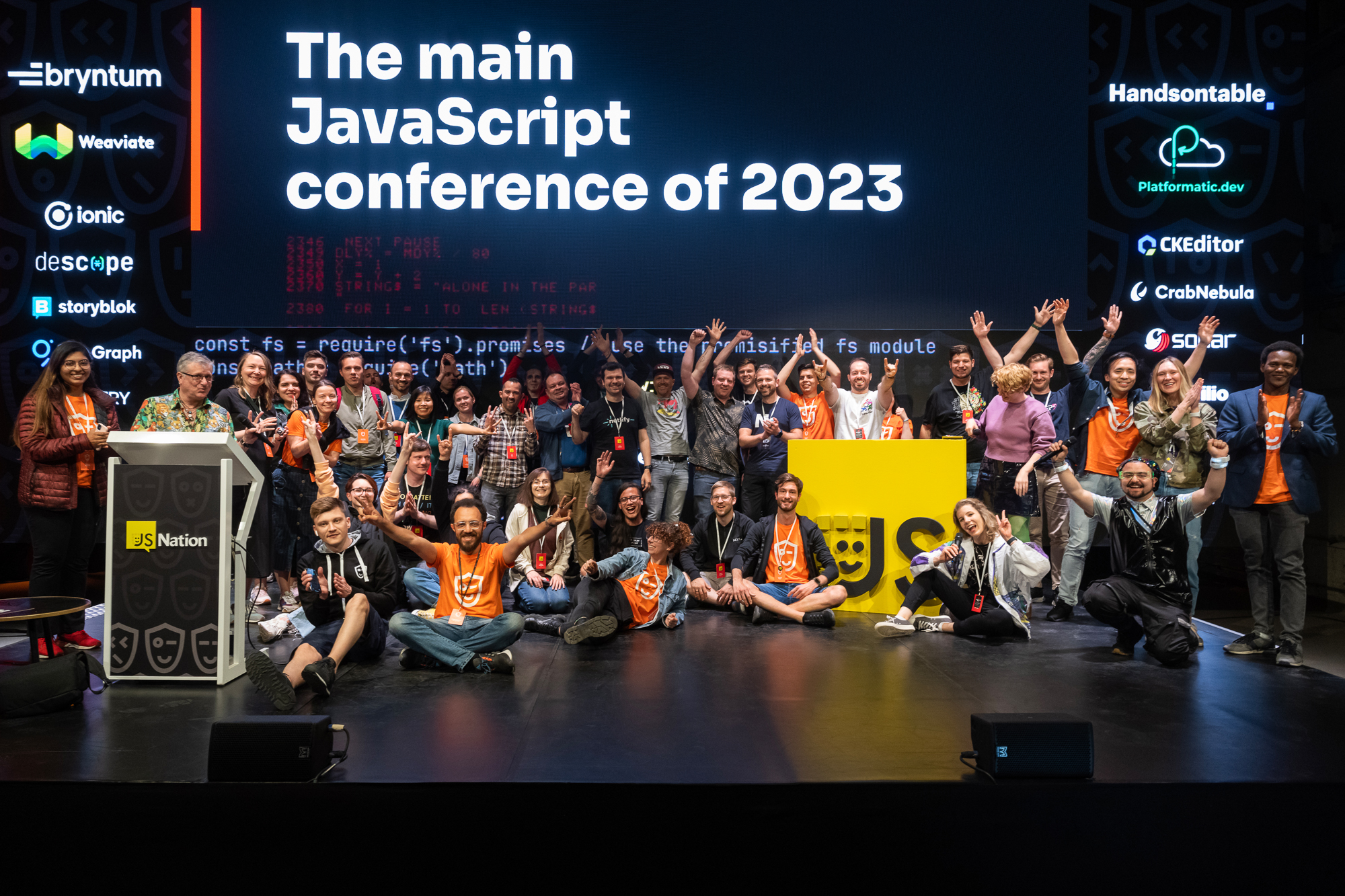 a photo from JSNation 2023 conference - Handsontable blog