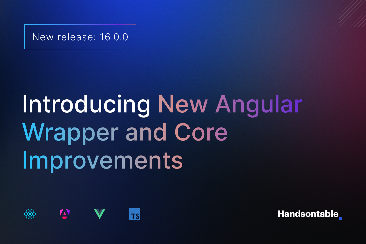 Illustration to a blog post - Handsontable 16: New Angular Wrapper and Core Improvements