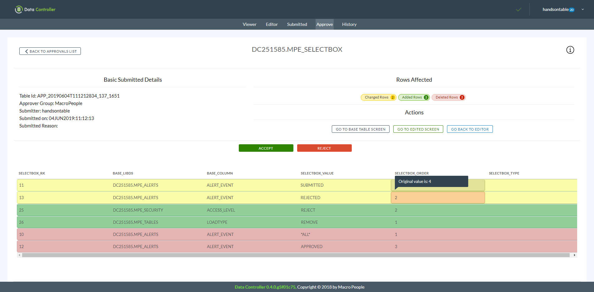 Datacontroller tool