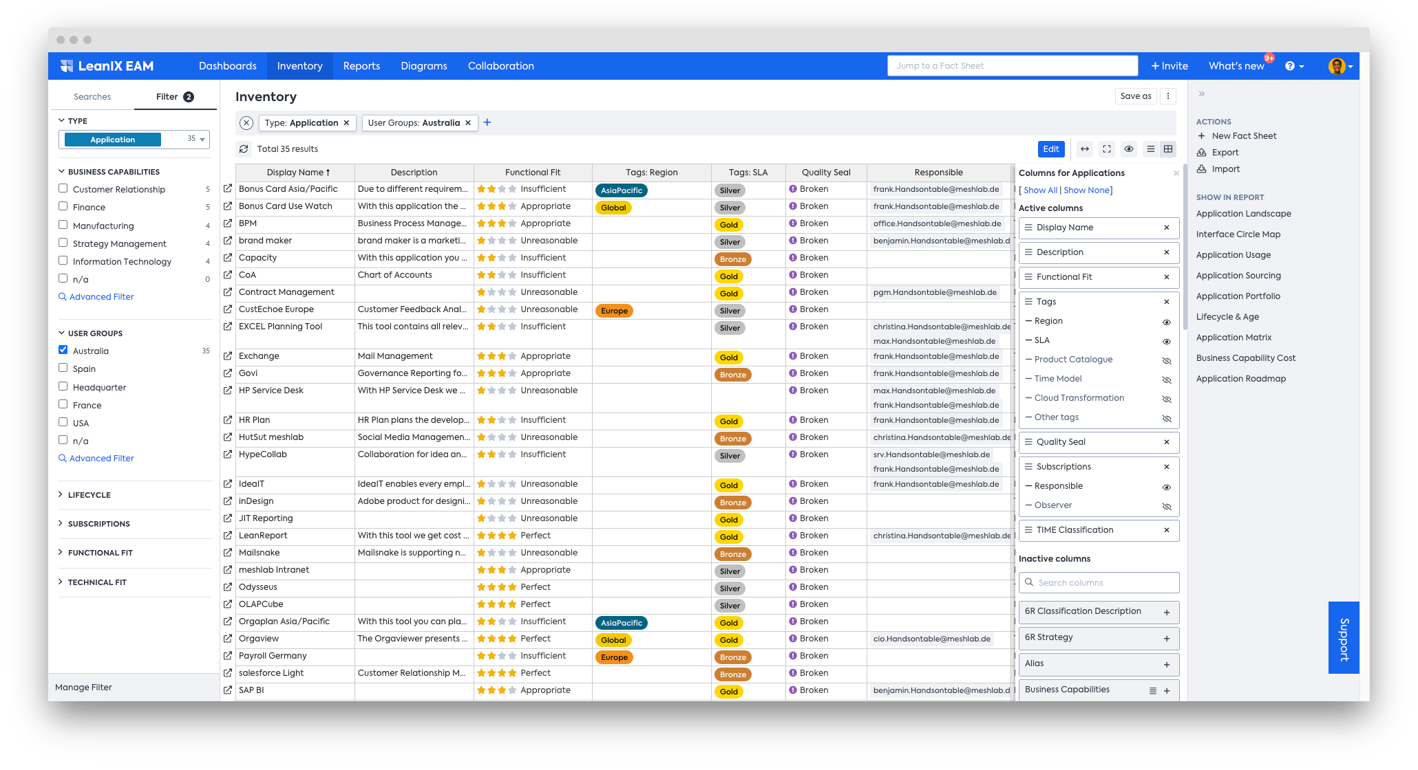 Inline Table Editing